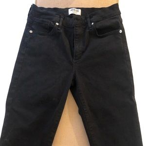 Agolde “filter free” high rise black skinny jeans